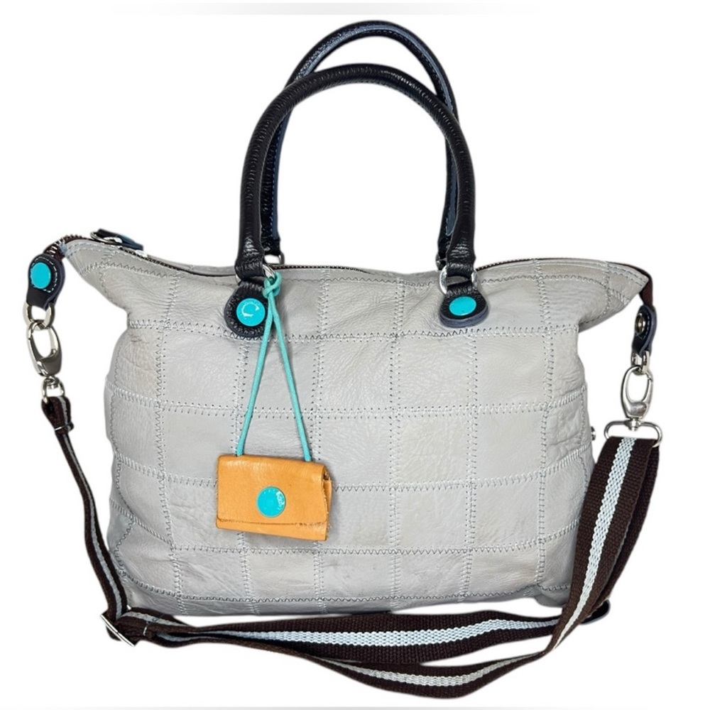 Franco Gabbrielli Italian Leather Bag Designer Gabs Piatta LIKE NEW